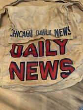Extremely Rare 50s, 60s 70 Chicago Newspaper Carrier Bag. A Piece Of History. picture
