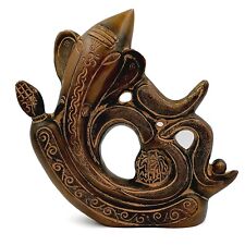 FCS Brass Idol | Abstract Ganesha with Om | Antique Rustic Finish | (AG-03) picture