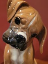 RONZAN MID CENTURY MADE IN ITALY CERAMIC POTTERY BOXER DOG PUPPY c.1950  No.802B picture