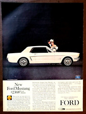 White Ford Mustang Hardtop Original 1964 Vintage Print Ad Wall Art picture