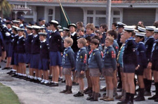 Vtg Original Sea Scouts and Boy Scouts Parade New Zealand 35mm Slide picture