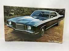 1969 1970 Chevrolet Monte Carlo Dealership Chevy Showroom Poster  Specs on Back picture