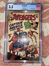 Avengers #4 Golden Record Reprint (1966) ⭐ CGC 3.5 ⭐ Captain America GRR Comic picture