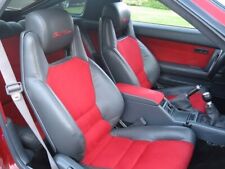 Toyota Supra MK3 / MKIII 1986.5-1992 Synthetic Leather Seat Covers In Red & Grey picture
