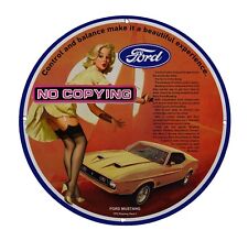 CAR OIL Ford  1972  Mustang PORCELAIN VINTAGE STYLE GAS PUMP SIGN picture