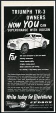 1959 Triumph TR3 TR-3 car art Judson Supercharger vintage print ad picture