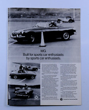 1973 MG Convertible Vintage Original Print Ad 8.5 x 11