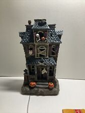Halloween Haunted House Resin LED lighted color Pumpkin Ghost - Tested picture