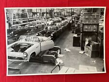 Large Vintage Car Picture.  1955 Ford Thunderbirds On Assembly Line picture