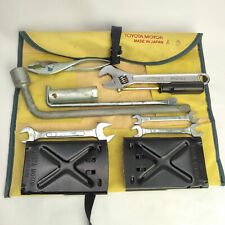 TOYOTA MOTOR Roll Bag Vintage Adjustable Wrench Plier Plug Wrench Hand Tool Set picture