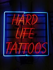 New Hard Life Tattoos Neon Light Sign 24