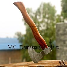 HANDMADE DAMASCUS STEEL SMALL THROWING VIKING CAMPING Hatchet Axe  2236S picture
