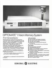Brochure - GE General Electric - OPTOMATE I Vision Memory TN2500 Camera (ST422) picture