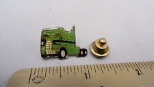 Vintage Green Cab-Over Flat Front Semi Truck Trucking Hat Lapel Pin picture