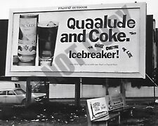 1970's Quaalude and Coke Bacardi Rum Billboard Ad Sign 8x10 Photo picture