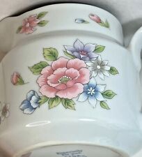 FTD Especially For You Pitcher 1989 Pink Flowers White Keepsake Home Cottage picture