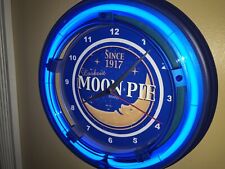 Moon Pie Bakery Pie Grocery Store Neon Wall Clock Advertising Sign picture