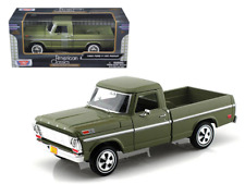 1969 Ford F-100 Pickup Truck Green 1/24 Diecast Model Car picture