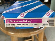 Strathmore Writing Bright White Wove 25% Cotton Fiber 24lb Cockle Paper 8.5 x 11 picture