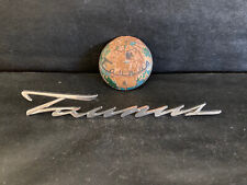Ford Taunus Genuine Brass Enamel World Globe Emblem Badge & Fender Script picture