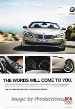 2011 2012 BMW 650i Original Advertisement Print Art Car Ad J676 picture