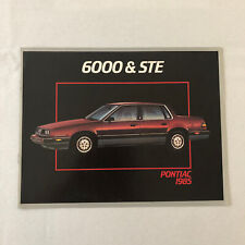 1985 Pontiac 6000 and 6000 STE Sales Brochure Catalog Coupe Sedan Station Wagon picture