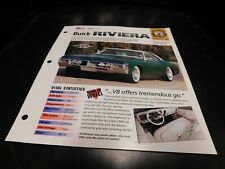 1969 Buick Riviera Spec Sheet Brochure Photo Poster picture