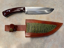Extra Large High Carbon Steel  Bowie knife w Carbon Fiber handle  leather sheath picture