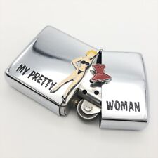 Zippo  MY PRETTY WOMAN 1994 Lighter Silver Trick USA Spark Confirmed picture