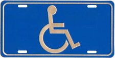 HANDICAP HANDICAPPED WHEELCHAIR WHEEL CHAIR EMBOSSED METAL LICENSE PLATE TAG 537 picture