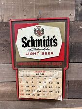 Vintage Schmidt’s Beer 1968-1970 Wall Calendar Sign picture