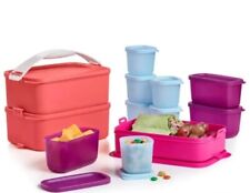 Tupperware Pack N Carry 12-Pc.  Lunch Stackable Click To Go Set Portion Control picture