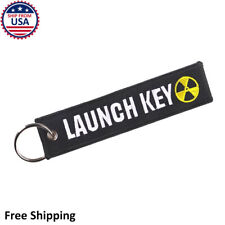 Launch Key Nuke Cool Funny Meme Black Car Racing Auto Motorcycle Key Chain Tag picture