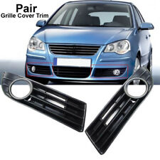 For Vw Polo 2005-2009 Front Bumper Fog Light Grille Cover Trim RH& LH Pair Black picture