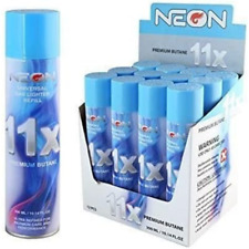 (12) Cans of Neon 11X Ultra Refined Butane Fuel Lighter Refill Gas Premium High picture