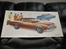 vintage 1975 ford gran torino brougham poster showroom dealership cardboard oem picture