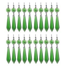 20PCS 55mm Green Chandelier Icicle Crystal Prisms Lamp Decoration picture