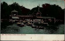 1895 CENTRAL PARK NEW YORK BOAT HOUSE UNDIVIDED BACK POSTCARD 14-114 picture
