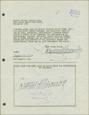 CARMEN MIRANDA - DOCUMENT DOUBLE SIGNED 09/16/1946 picture