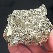Super Sparkly Octahedral Pyrite Bright Mirror Luster Crystals 476g picture