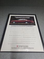 1992 Oldsmobile Olds Achieva Red Coupe Quad  Intelligent  Print Ad Framed 8.5x11 picture