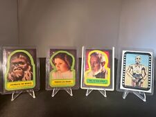 STAR WARS Topps Sticker Card Lot of 4 Chewbacca Leia Obi-Wan C-3PO 1977 & 1978 picture