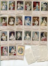 1914 JOHN PLAYER & SONS CIGARETTES BYGONE BEAUTIES 25 TOBACCO CARD SET picture