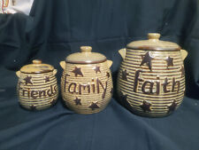 LTD COMMODITIES 3 PC CANISTER SET - FRIENDS - FAMILY - FAITH picture