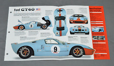 1964-1968 FORD GT40 (1967 MKIII Road Spec) Car SPEC SHEET BROCHURE PHOTO BOOKLET picture