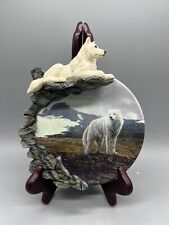 Wolf 3D Plate Bradford Exchange “Winter’s Retreat” Songs of the Summit W/ COA picture