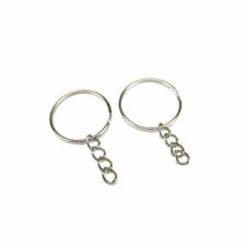 50-300pcs Silver Keyring Blanks Tone Key Chains Split Rings For Link Chain picture