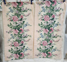 2 Vtg Cannon Mills Floral King Pillowcases COTTAGE CORE NO IRON picture