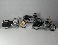 Lot of 3 Maisto Harley Davidson 1:18 Motorcycles. Purple, Yellow & Green picture
