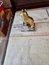 Brand New Authentic OEM Mack Gold Plated Bulldog On A Chrome Base picture